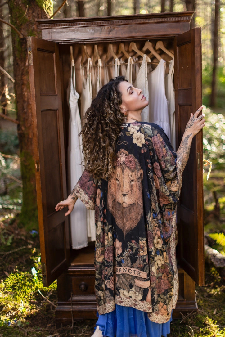 Lionheart Bohemian Goddess Starduster Kimono with Botanicals - Pre Order - Ships in March 2026