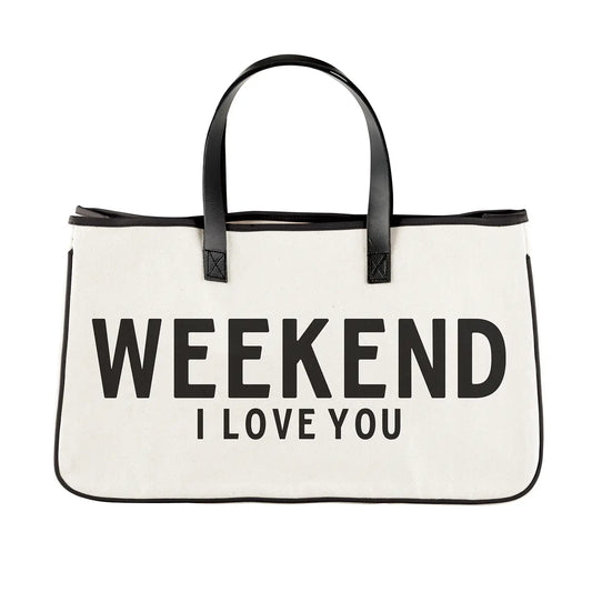 Weekend I Love You Canvas Tote - Santa Barbara Design Studio by Creative Brands