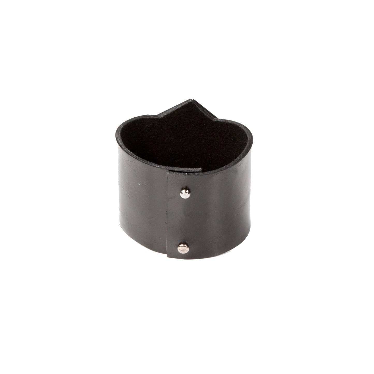 The Hexagon Black Leather Cuff Bracelet