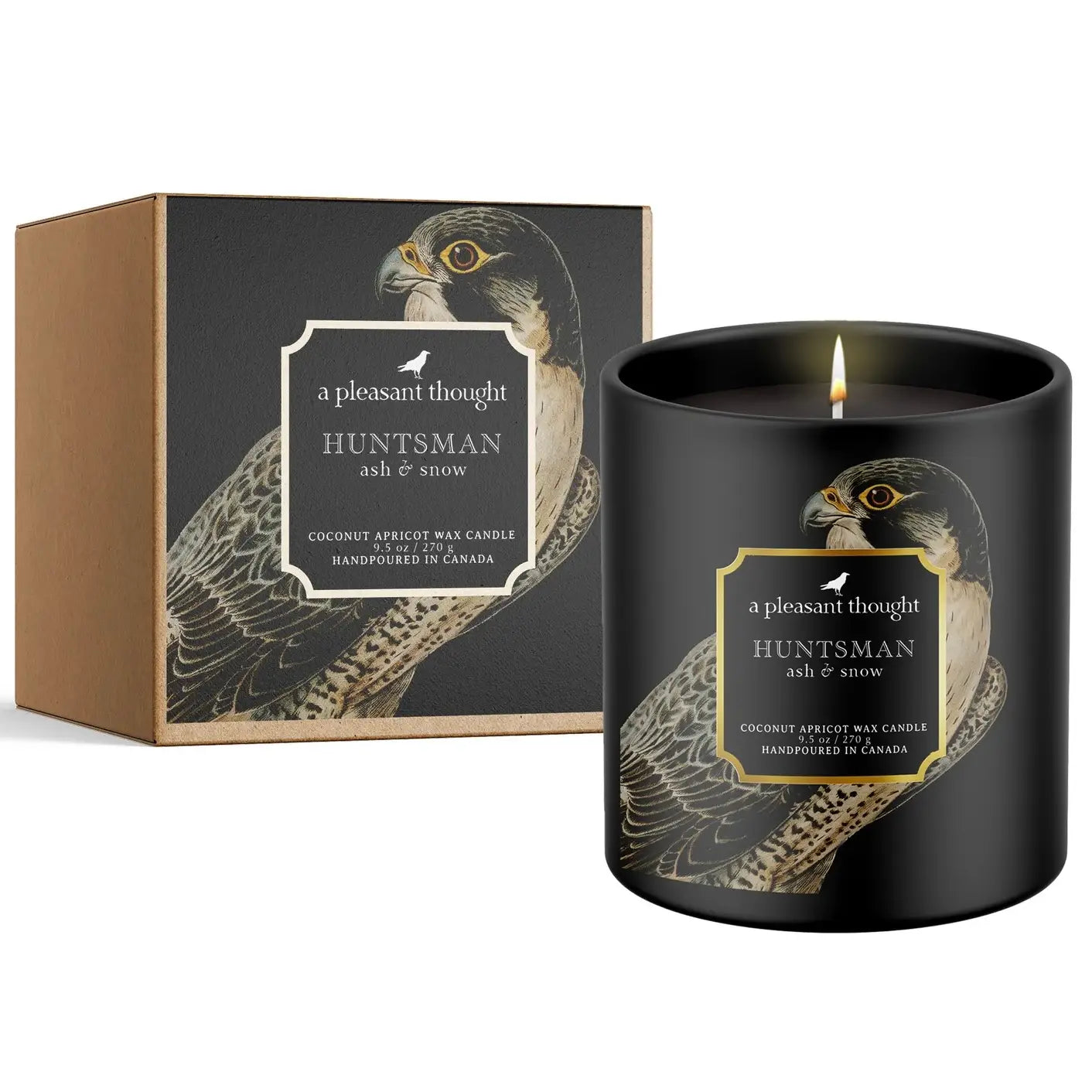 Huntsman | Snow & Ash | Raven Candle  -  A Pleasant Thought Candle Co