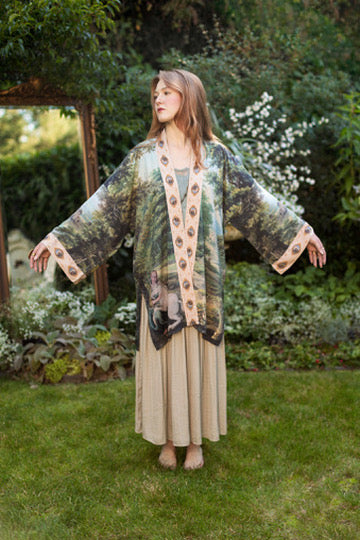 The Mythmaker Matinée Duster Kimono w/ Landscape & Unicorn Pre-Order Ship March 2026
