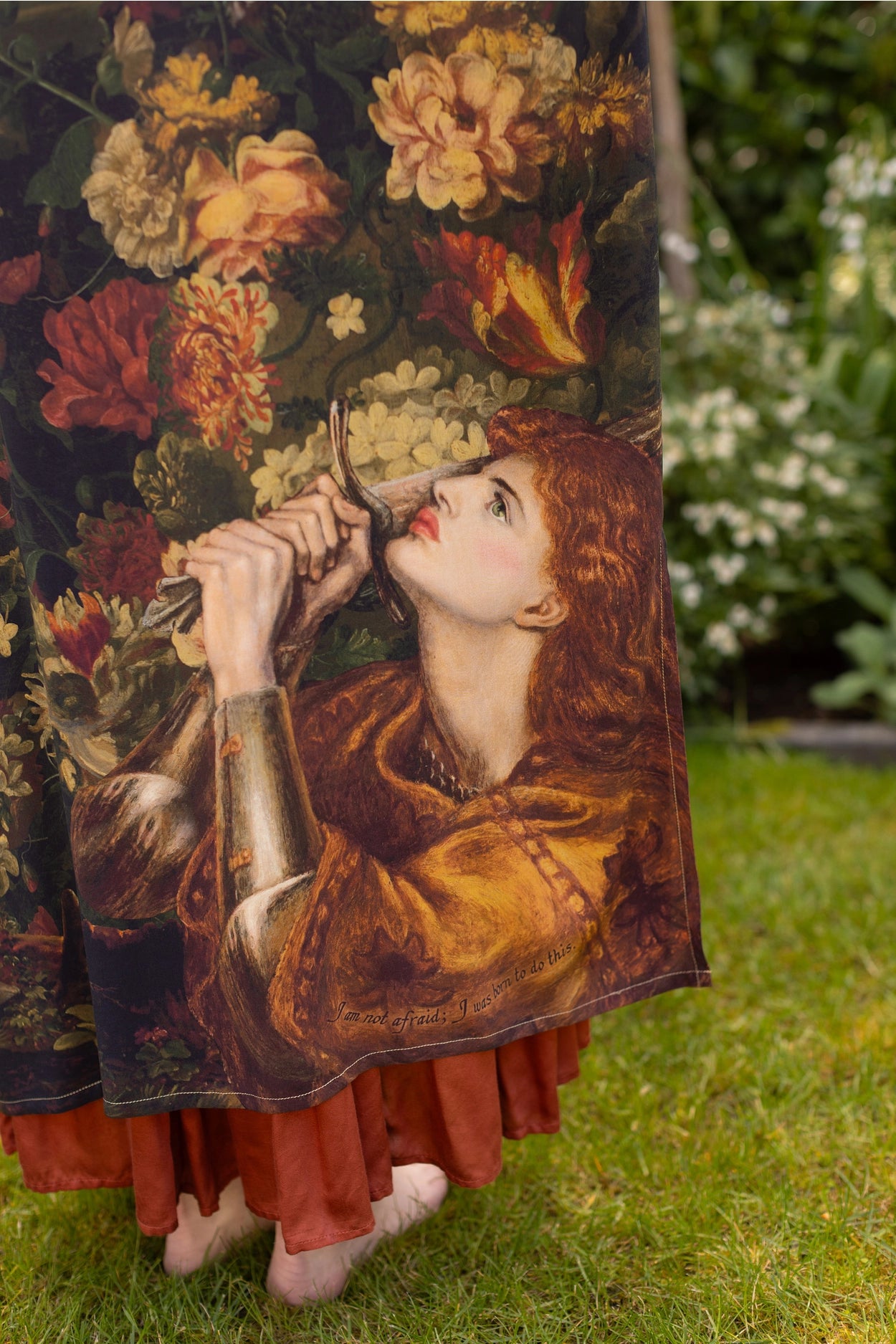 The Messenger Opera Duster Robe w/ Joan of Arc & Florals - Pre-Order Ships In September