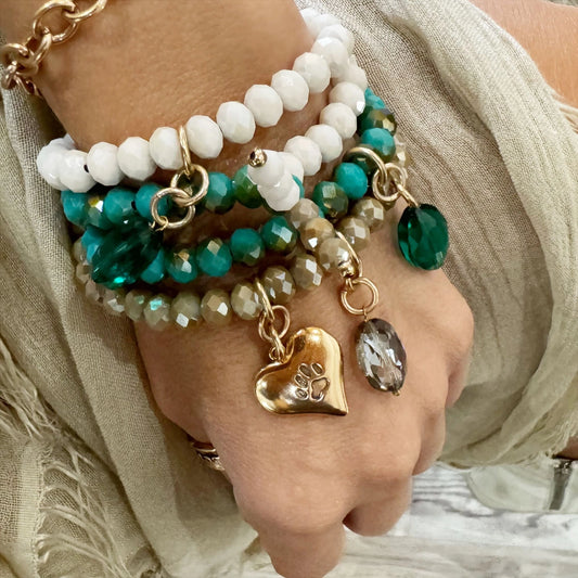 Paw Heart Ombré Crystal Boho Wrap