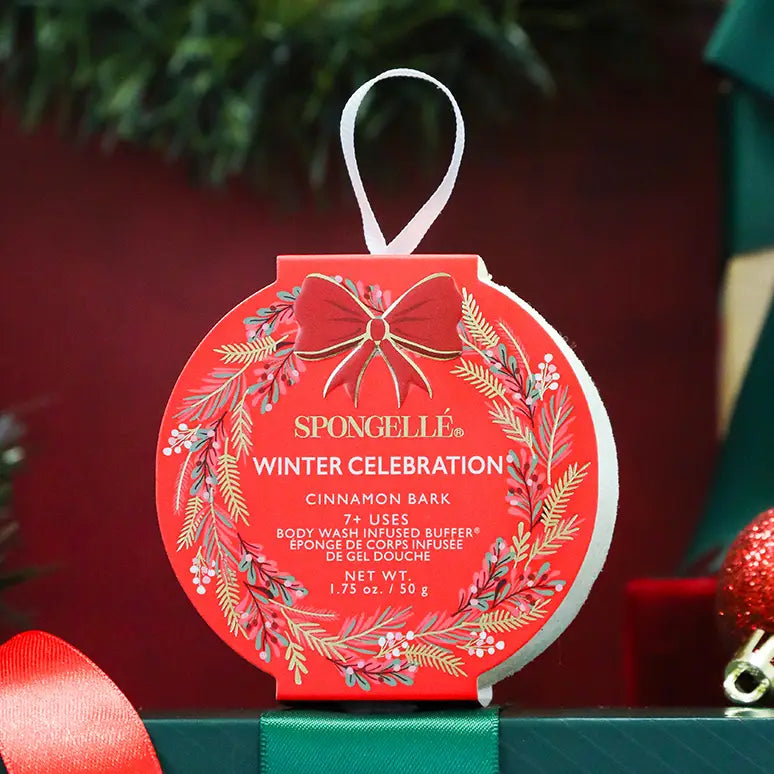 Spongellé Winter Celebration Cinnamon Bark Body Buffer Ornament