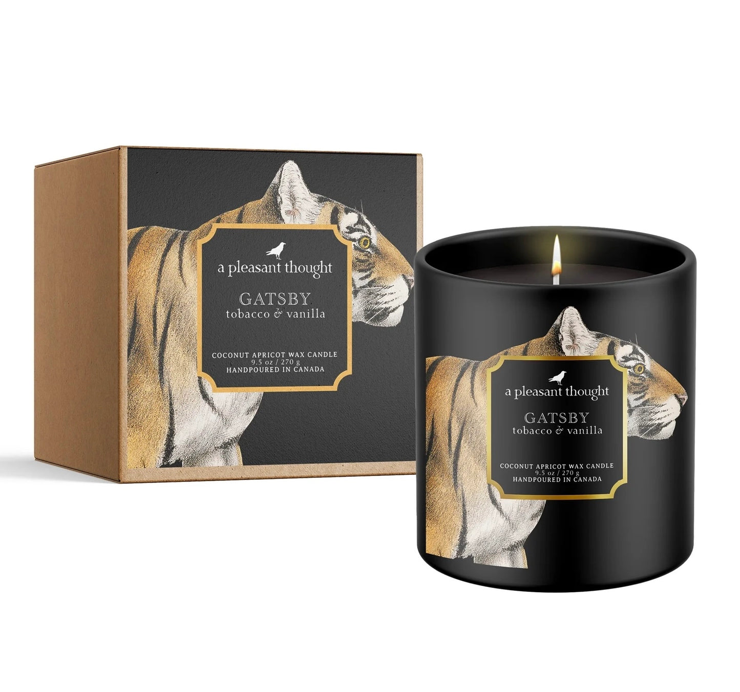 Gatsby | Tobacco & Vanilla | Raven Candle -  A Pleasant Thought Candle Co