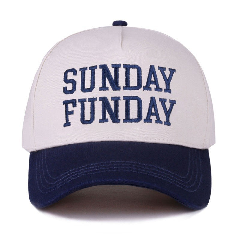 Sunday Funday Two Tone Canvas Cotton Cap & Colors - Available in 7 Colors