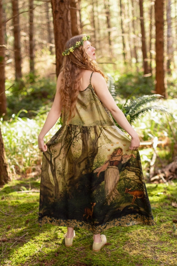 The Dawning Bohéme Long Maxi Slip Dress w/ Ophelia & Fawns *Pre Order* Ship October 2026