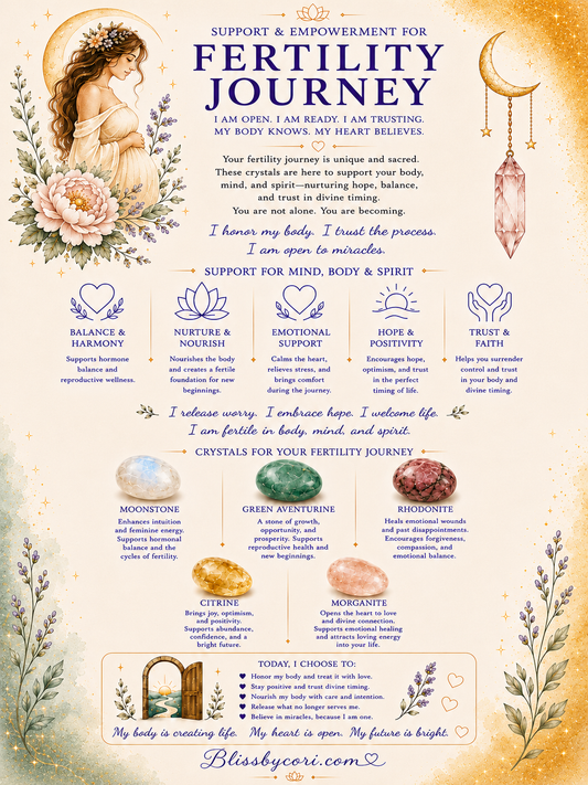 Support & Empowerment For Fertility Journey Gemstone Bracelet Stack