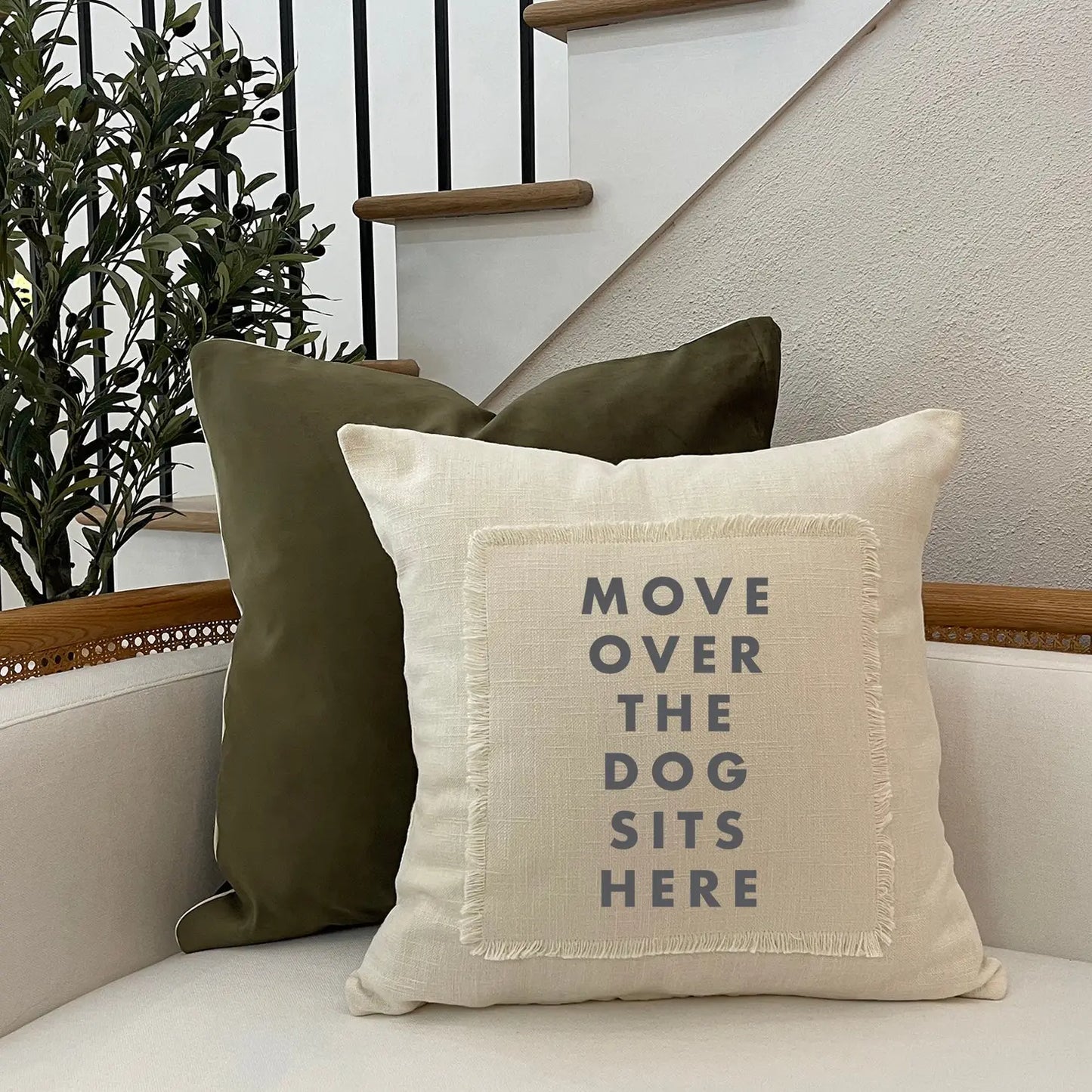 Move Over The Dog Sits Here Pillow Cover