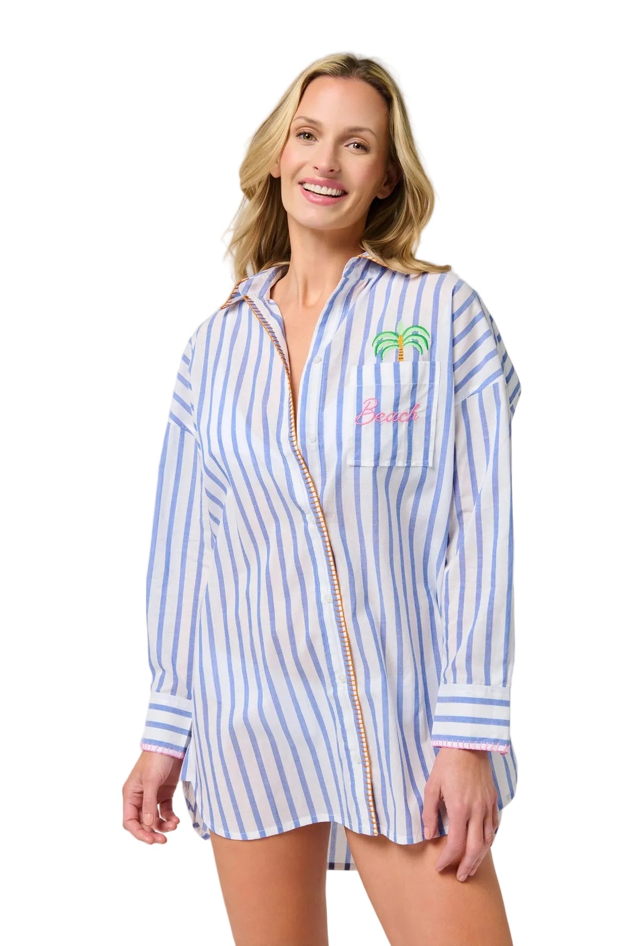Beach/Ocean Air, Salty Hair, Don't Care Cover-Up Shirt Or Nightshirt