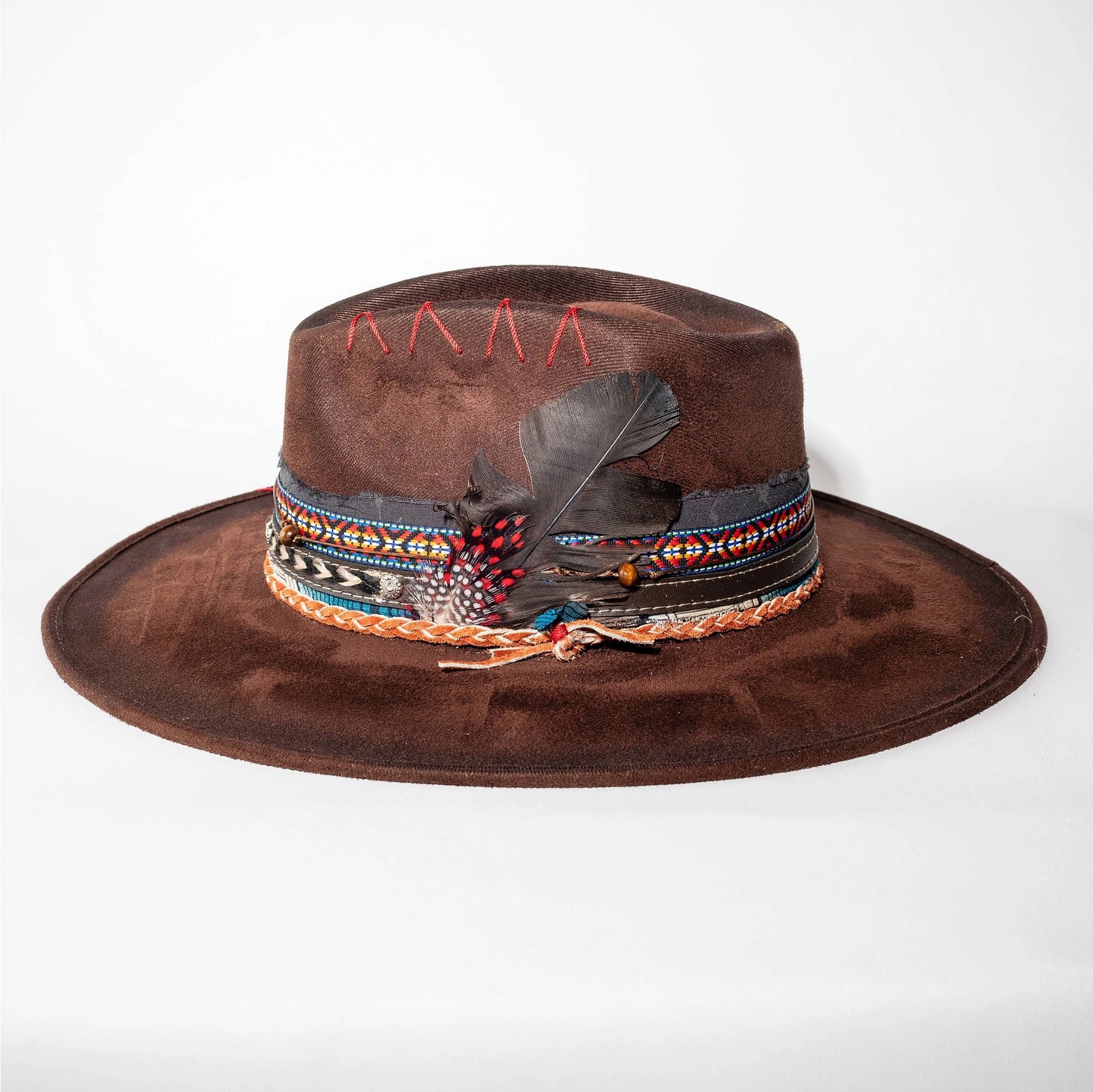 Top Quality Vegan Suede Hat - Coachella Cowgirl Brown