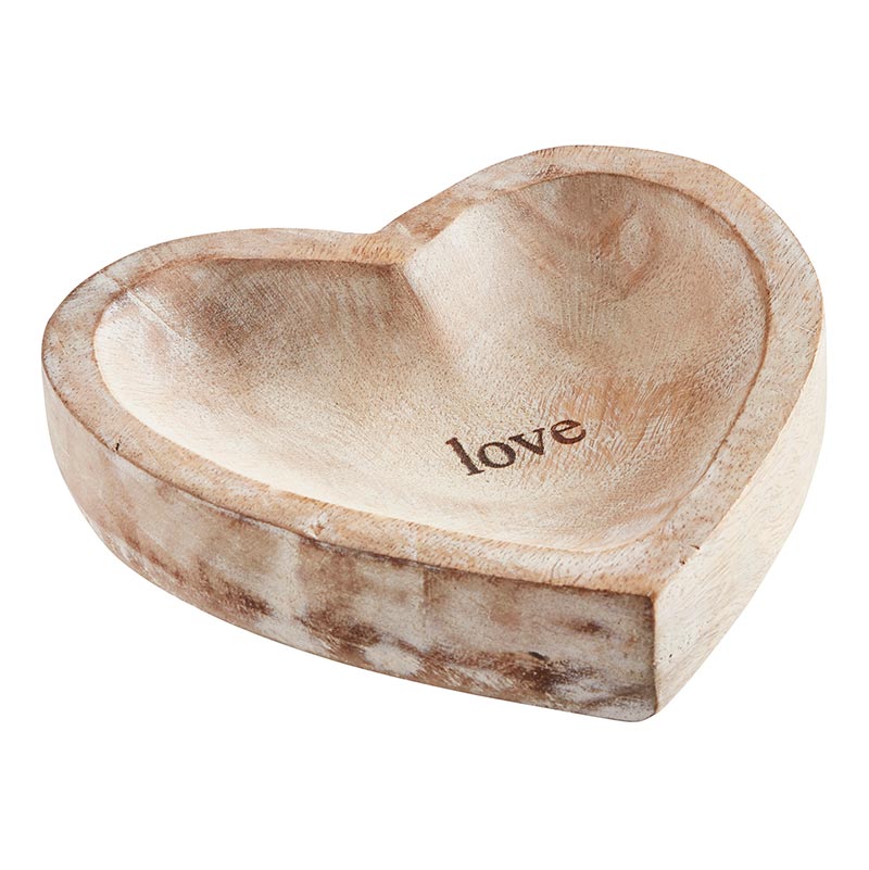 Wood Heart Dish - Love