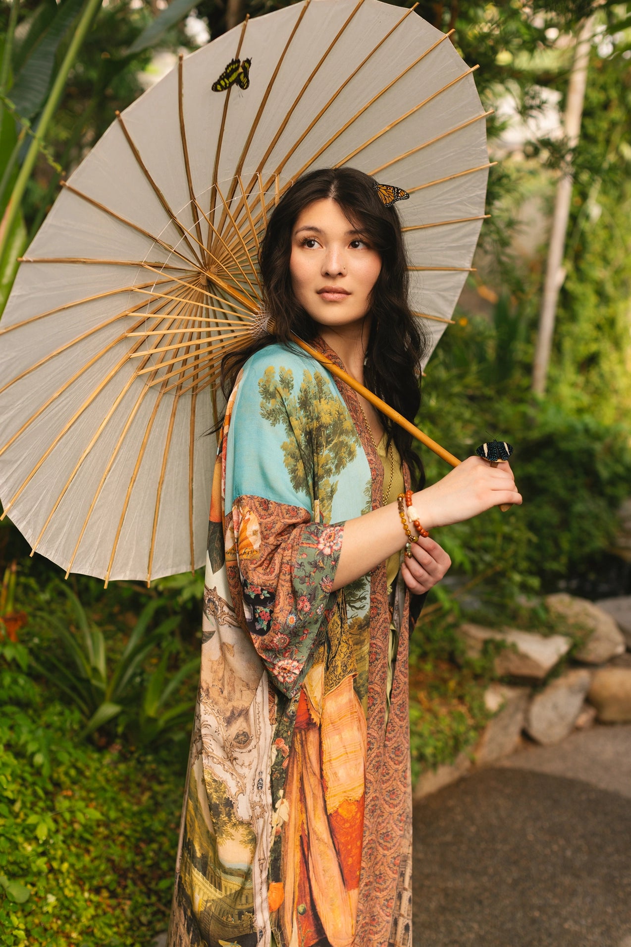 Market of Stars - Secret Garden Long Duster Bamboo Kimono (Pre-Order - Will Ship Middle of July)