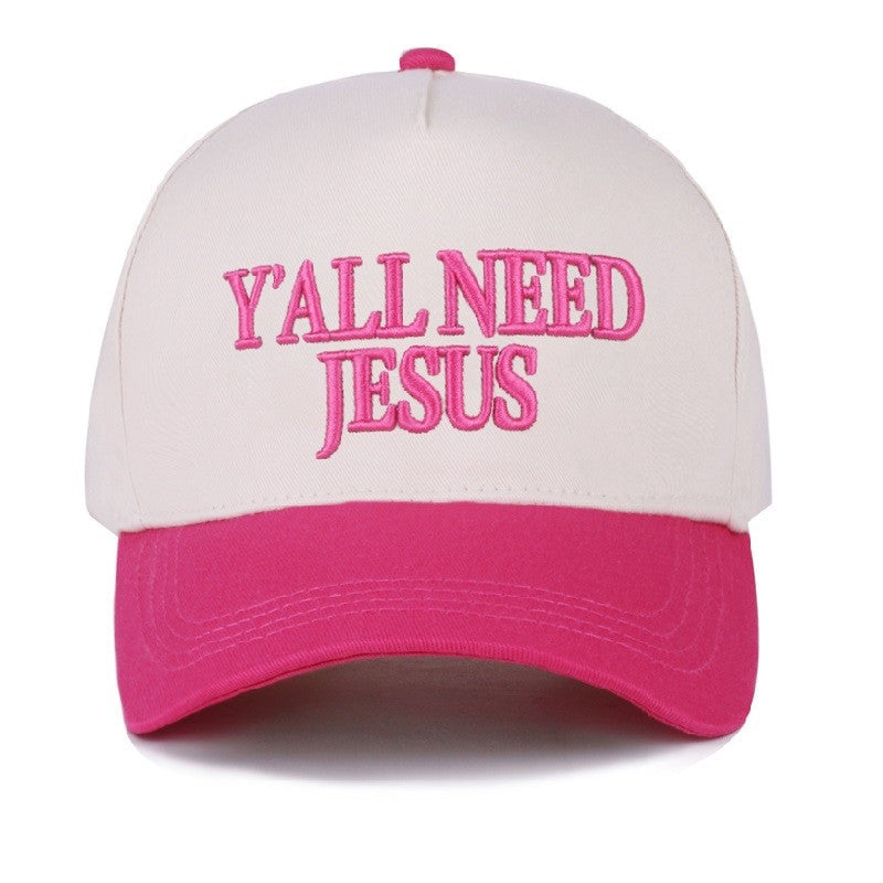 Ya'll Need Jesus Two Tone Canvas Cotton Cap & Colors - Available in 7 Colors