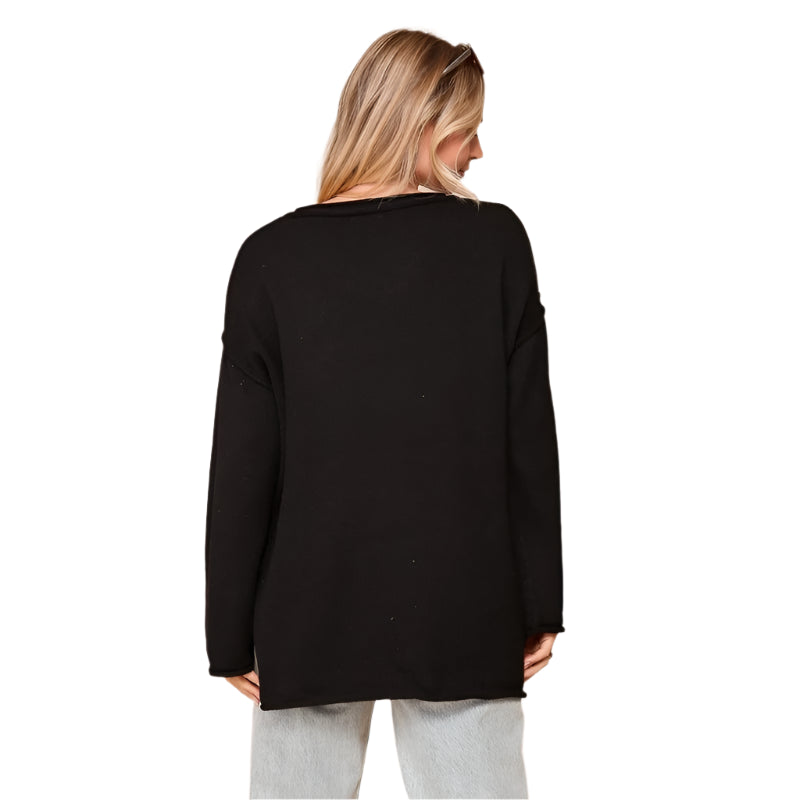 Friday V Neck Oversized Sweater