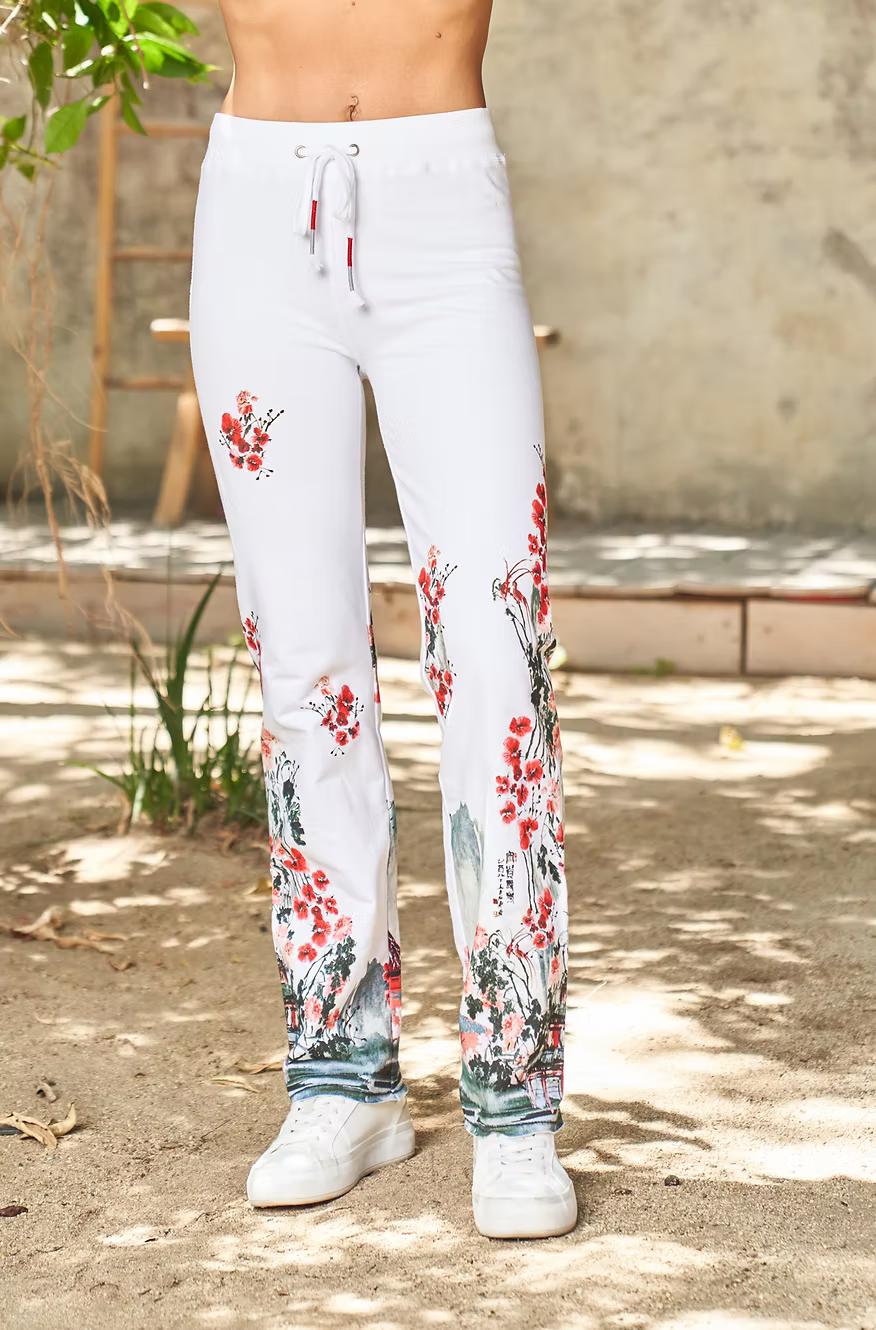 Paparazzi by Biz - Pull-On French Terry Print Lounge Pant w/ Raw Hem