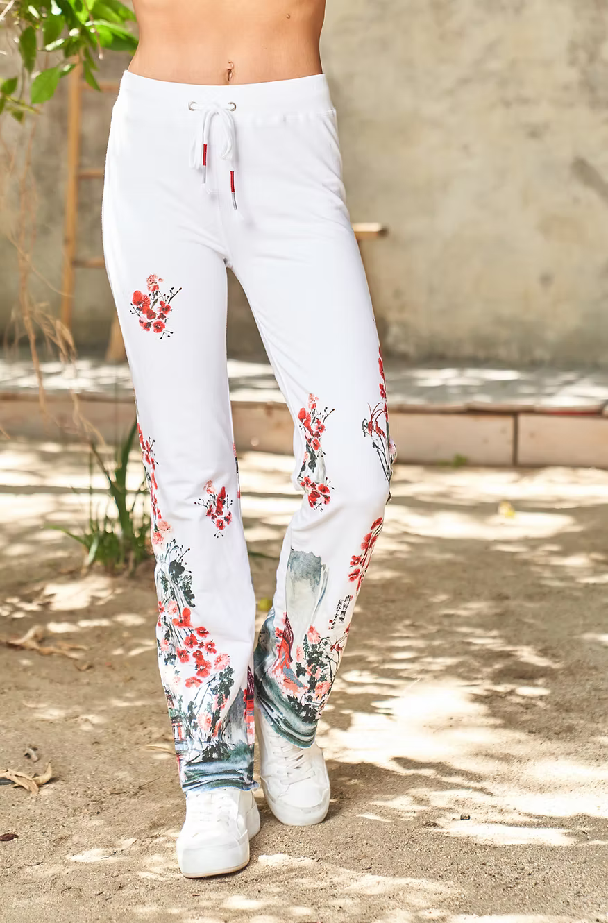 Paparazzi by Biz - Pull-On French Terry Print Lounge Pant w/ Raw Hem