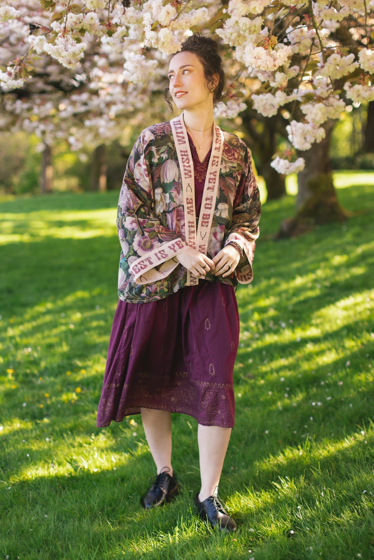 Make A Wish Floral Cropped Bamboo Kimono w/ Good Luck Charms Pre-Order Ships February 2025