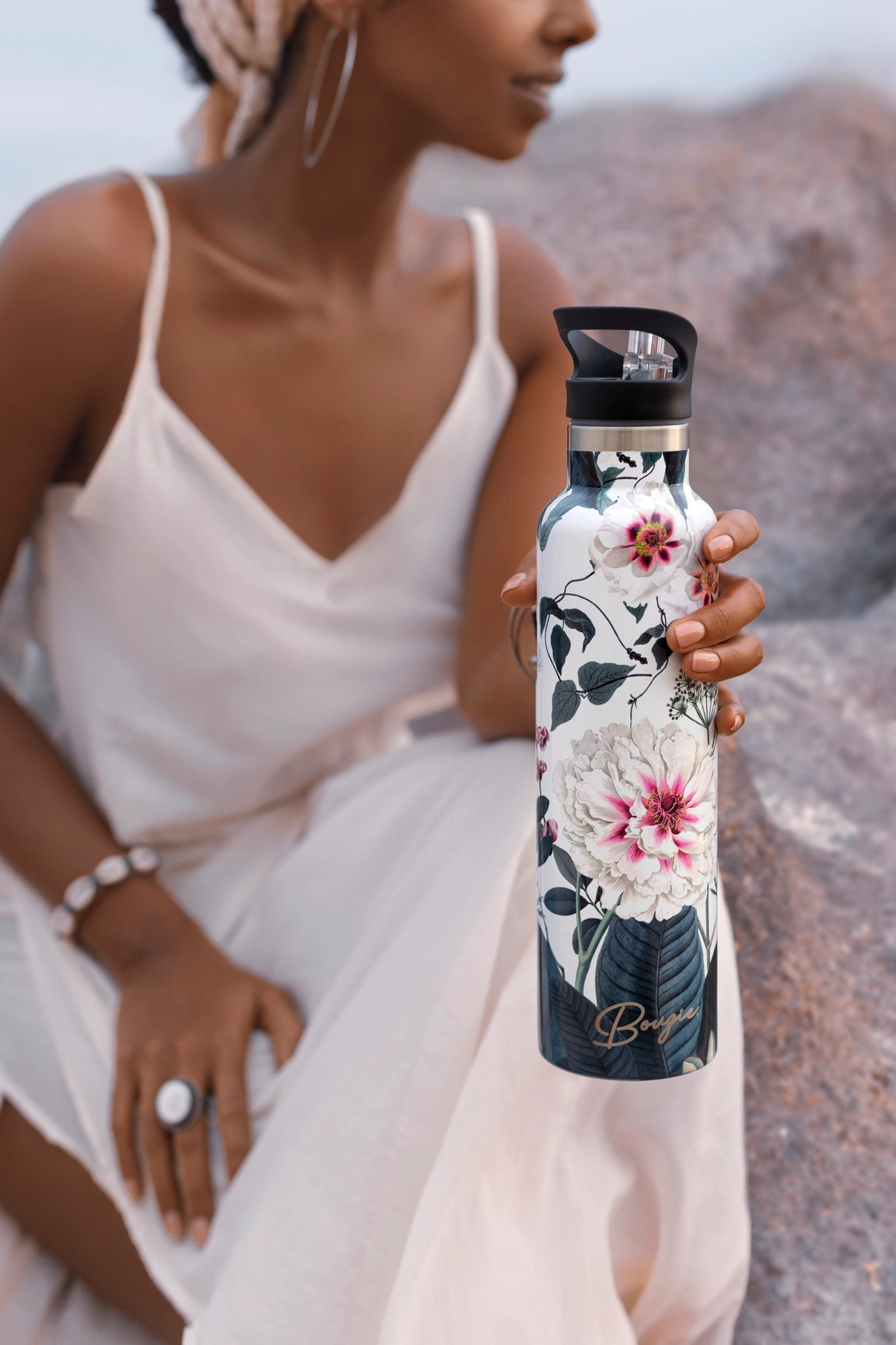 Peony Blossom Insulated Water Bottle