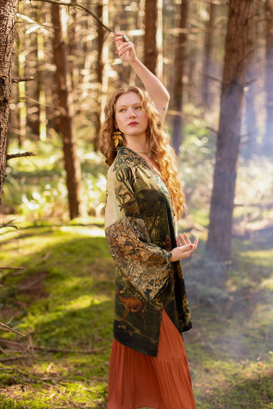 The Dawning Matineé (Mid-Length) Duster w/ Ophelia & Fawns *Pre Order* Ships October 2026