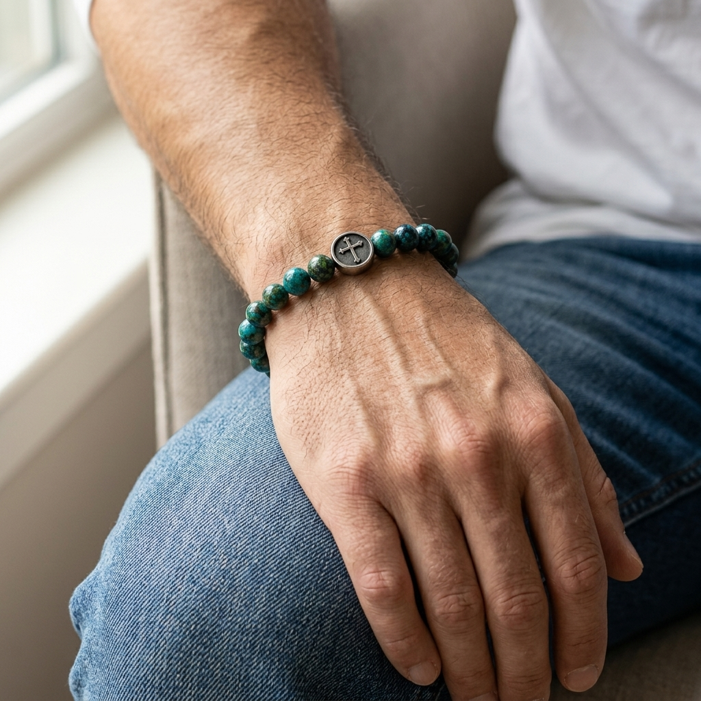 Phoenix Stone Cross Bracelet