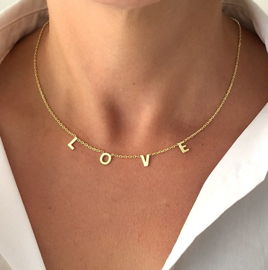 LOVE Necklace - Available in 14kt Gold Vermeil, Rose Gold And Sterling Silver