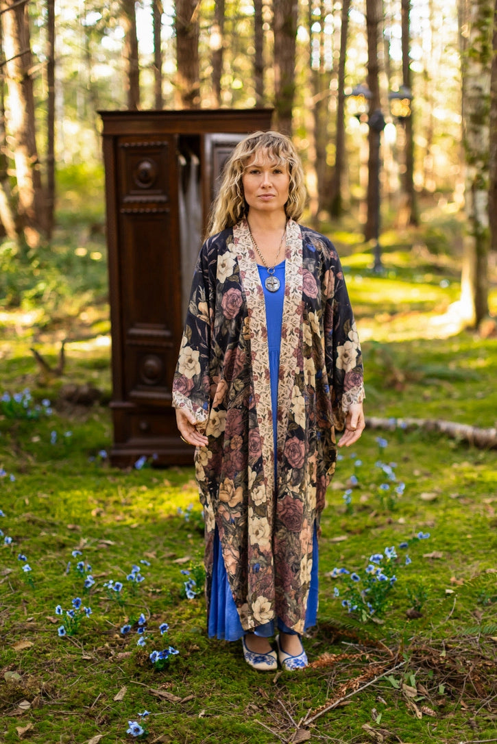 Lionheart Opera Duster w/ Botanicals & Narnia Inspired Print - Pre Order - Ships in March 2026