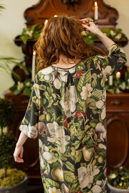 Fleur De Lune Artist Dress Tunic w/ Pockets, Florals & Bees Pre-Order - Ships In September
