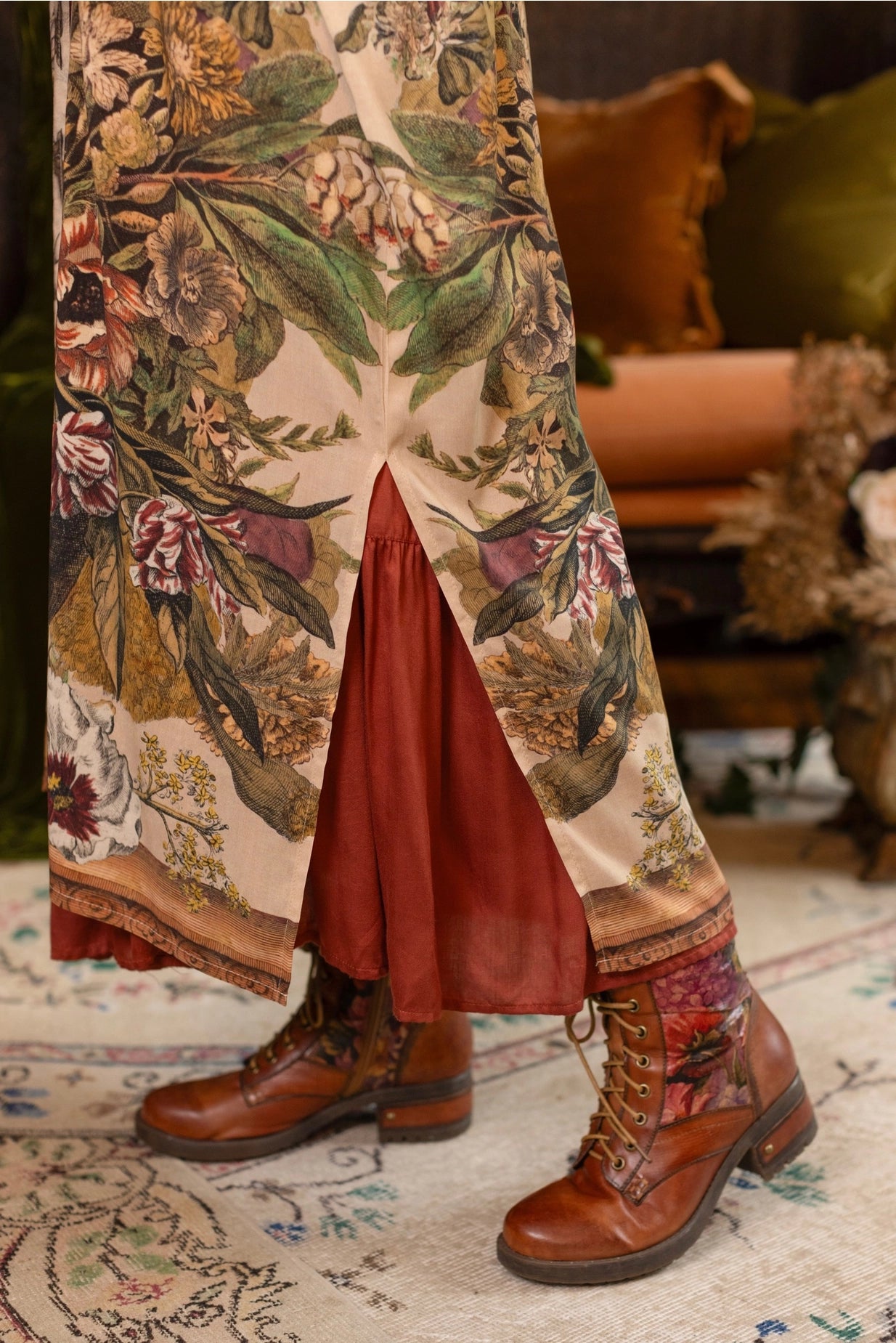 Golden Hour Opera Duster Kimono Robe w/ Floral Print - Pre-Order - Ships August 2026