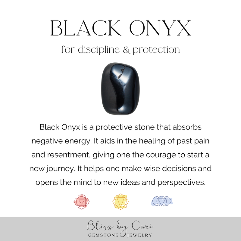 925 Sterling Silver Black Onyx Gemstones Chain Necklace