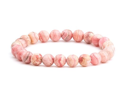 Rhodochrosite Reiki Healing Beaded Gemstone Bracelet