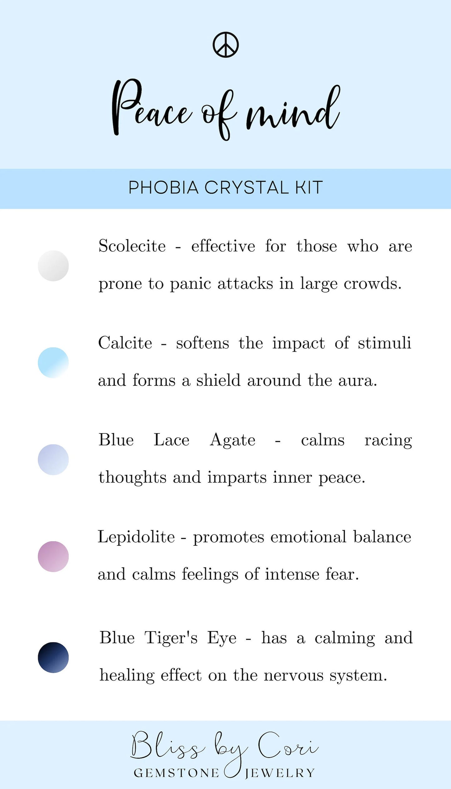 Phobia Reiki Healing Gemstone Bracelet