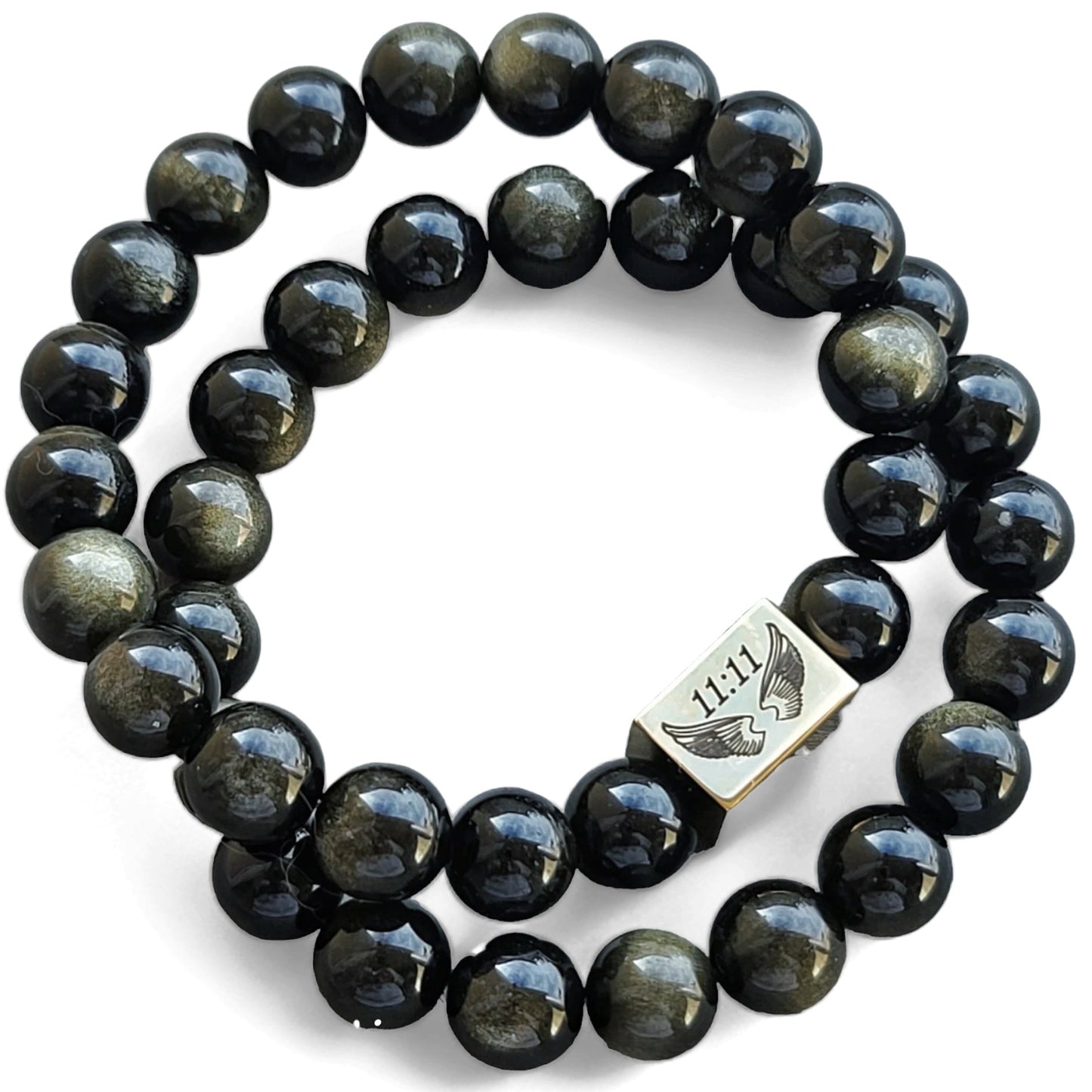 Golden Obsidian 11:11 Unisex Reiki Healing Gemstone Bracelets