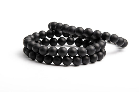 Matte Black Onyx Unisex Reiki Healing Gemstone Beaded Bracelet