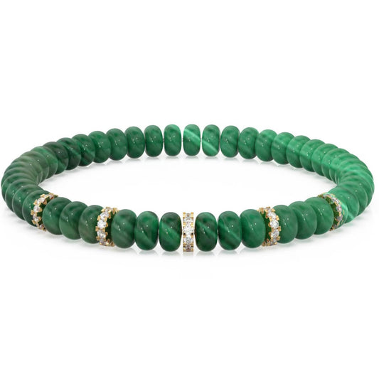 Malachite Beaded Gemstone Bracelet