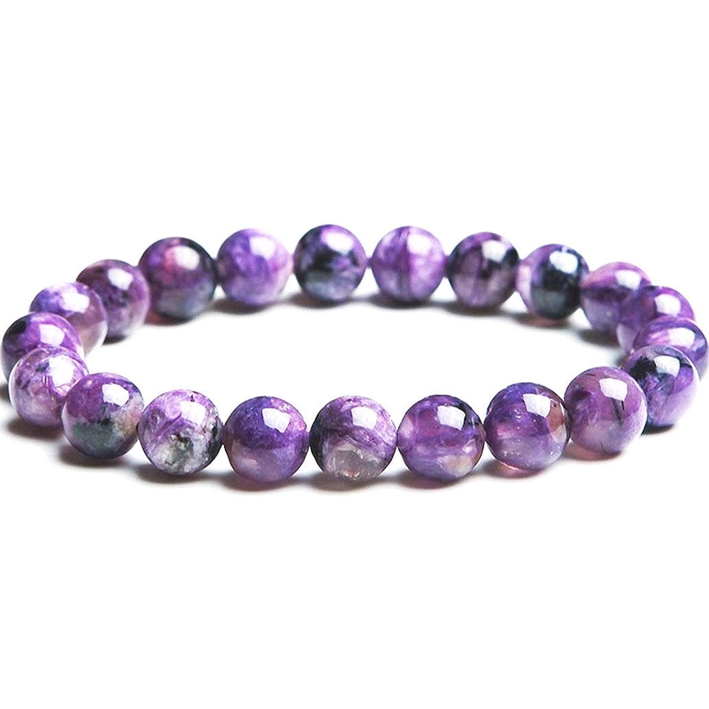 Charoite Unisex Reiki Healing Beaded Gemstone Bracelet