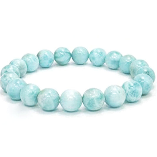 Larimar Unisex Reiki Healing Beaded Gemstone Bracelet