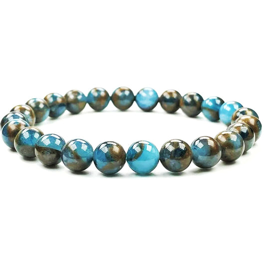 Blue Agate Unisex Reiki Healing Beaded Gemstone Bracelet