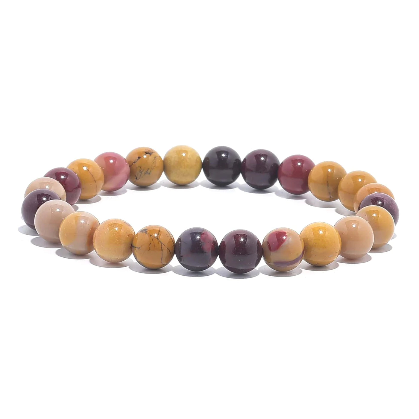 Mookaite Jasper Unisex Reiki Healing Beaded Gemstone Bracelet