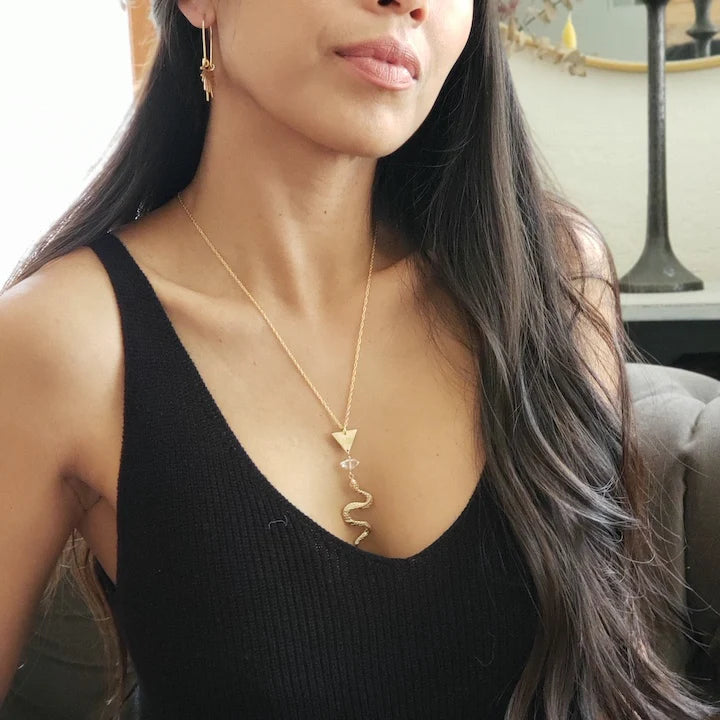 Herkimer Serpent Necklace