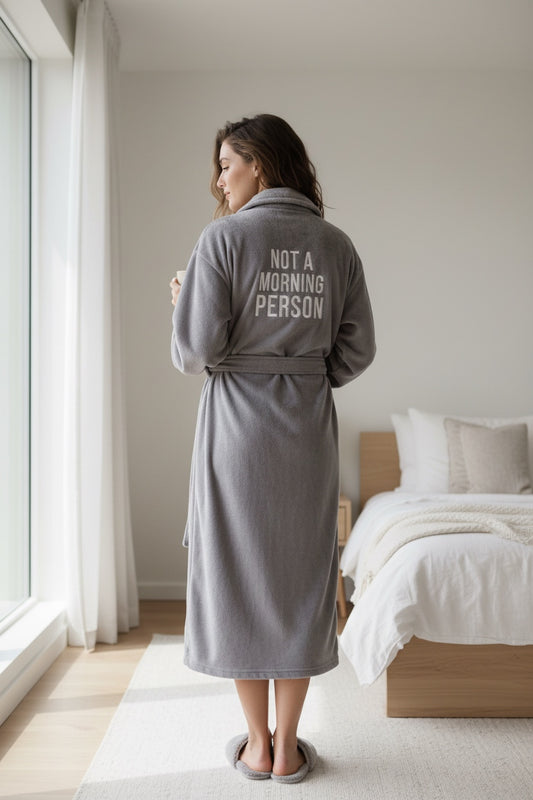 Not A Morning Person Luxury Bath Robe