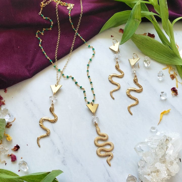 Herkimer Serpent Necklace