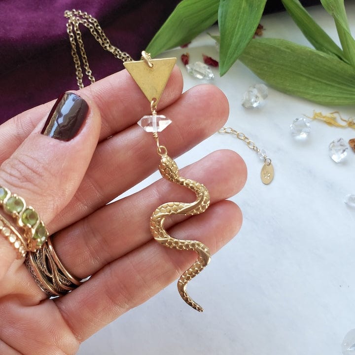 Herkimer Serpent Necklace