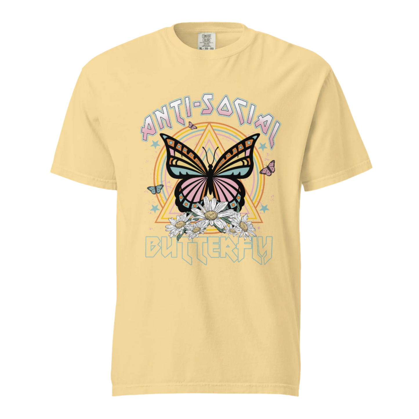 Anti Social Butterfly  - Comfort Colors Tee - Available in 5 Colors