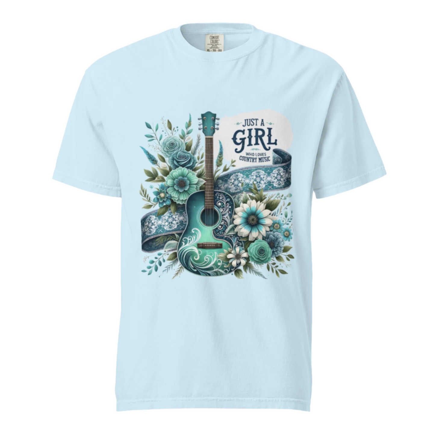 Just A Girl who Loves Country - Comfort Colors Tee - Available in 6 Colors