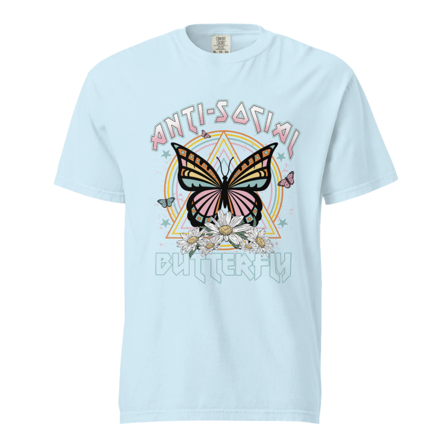 Anti Social Butterfly  - Comfort Colors Tee - Available in 5 Colors