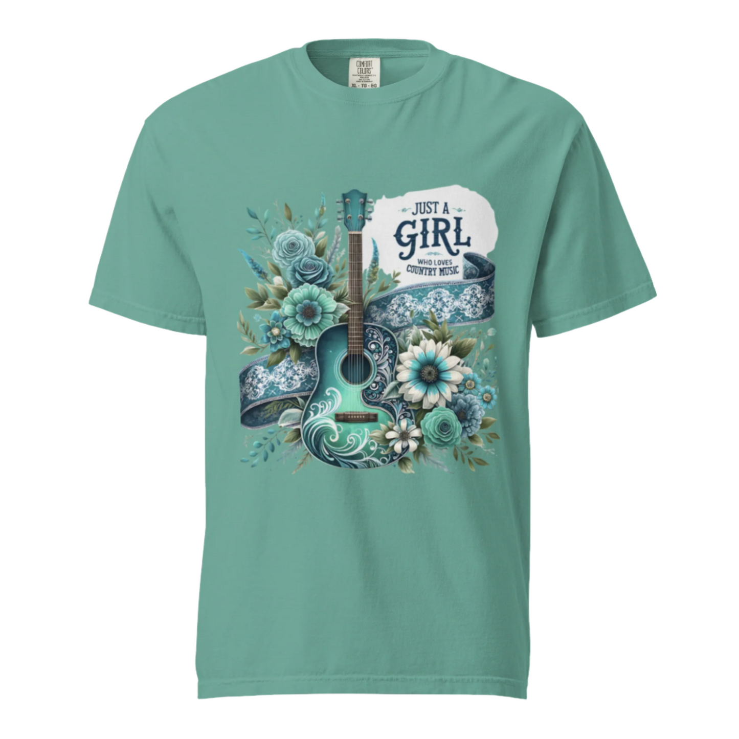 Just A Girl who Loves Country - Comfort Colors Tee - Available in 6 Colors