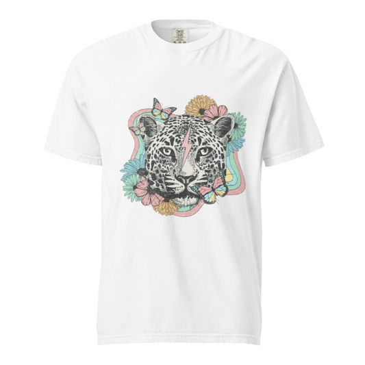 Snow Leopard - Comfort Colors Tee - Available in 11 Colors