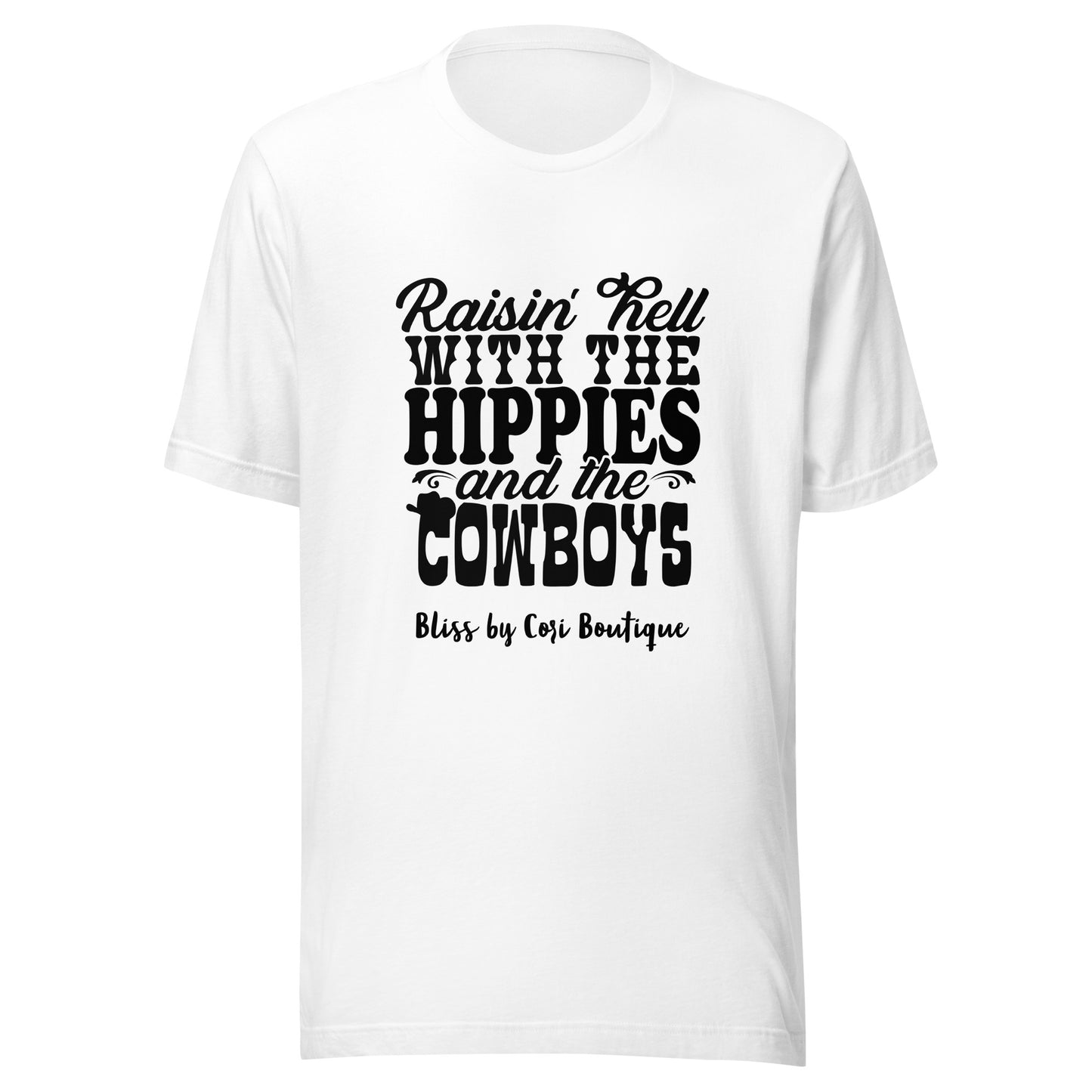 Bella Canvas Tee - Raisin' Hell With The Hippies And The Coyboys