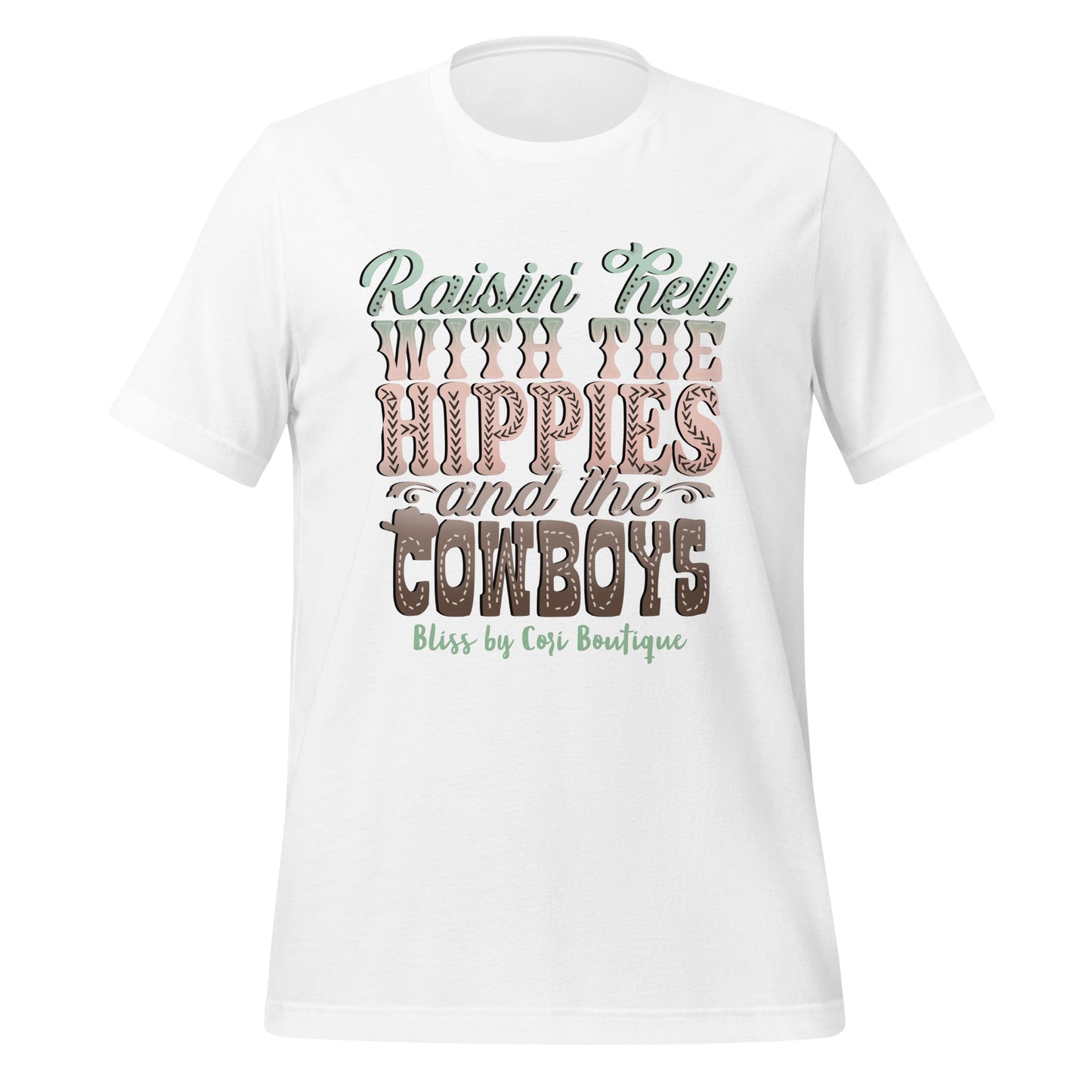 Bella Canvas Tee - Raisin' Hell With The Hippies And The Cowboys